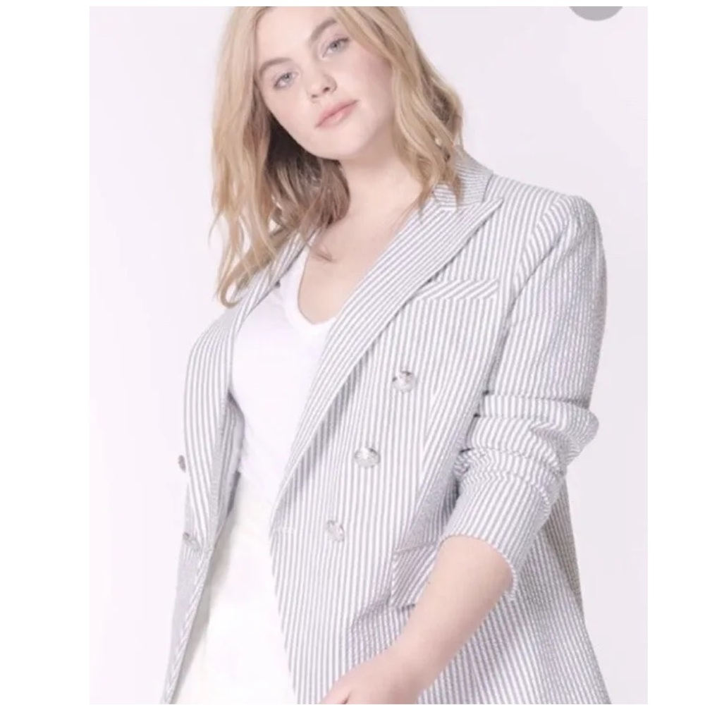 Veronica Beard Miller Dickey Jacket in Seersucker